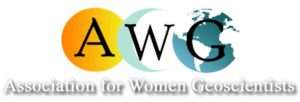 Logotipo de la Asociaciación para las Mujeres Geocientíficas (AWG, Association for Women Geoscientists)