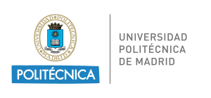 Logotipo con leyenda de la Universidad Politécnica de Madrid (UPM)