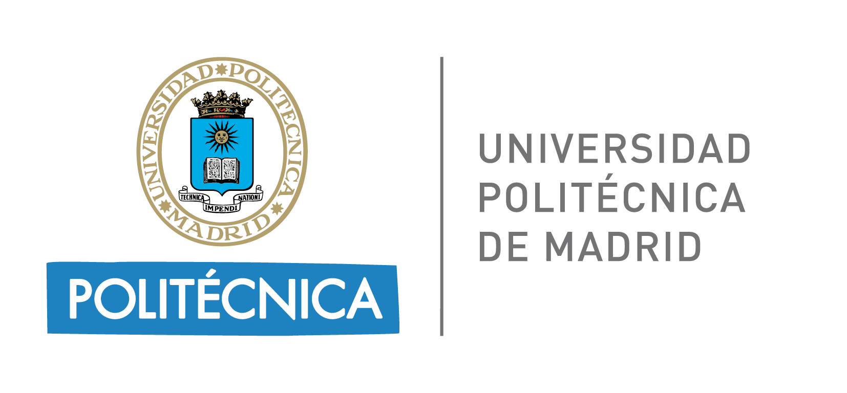 Logotipo con leyenda de la Universidad Politécnica de Madrid (UPM)